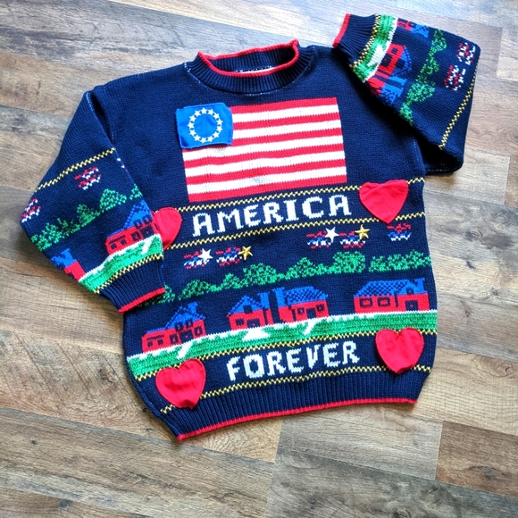 Vintage 80s SweaterLoft Sweater Made in U.S.A Size Petite Small 100% cotton - Picture 1 of 5